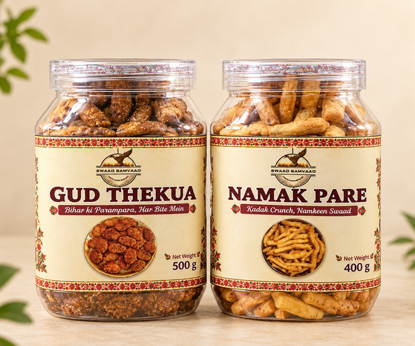 Combo Pack of 1 Gud Thekua 500g & 1 Namak Pare 400g