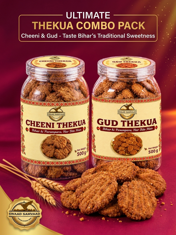 Combo Pack of 1 Gud Thekua 500g & 1 cheeni Thekua 500g