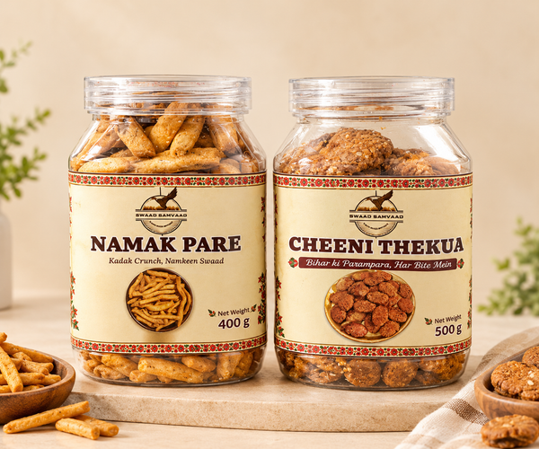 Combo Pack of 1 Cheeni Thekua 500g & 1 Namak Pare 400g