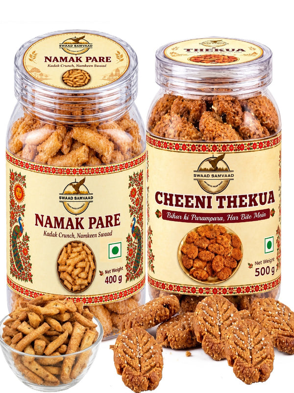 Combo Pack of 1 Cheeni Thekua 500g & 1 Namak Pare 400g