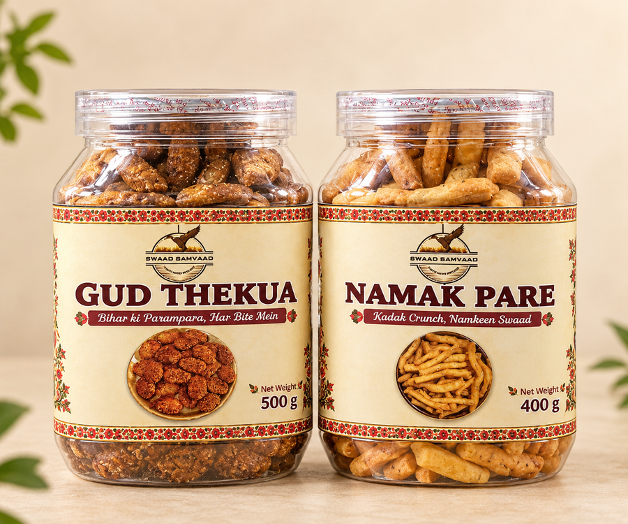 Combo Pack of 1 Gud Thekua 500g & 1 Namak Pare 400g