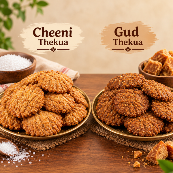 Combo Pack of 1 Gud Thekua 500g & 1 cheeni Thekua 500g